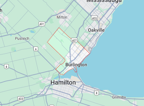 Auto Glass Burlington Map