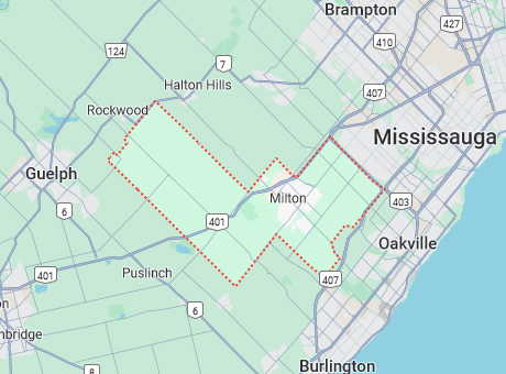 Milton Auto Glass Map