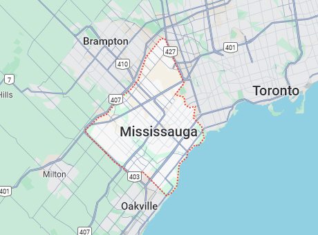 Mississauga Auto Glass Map